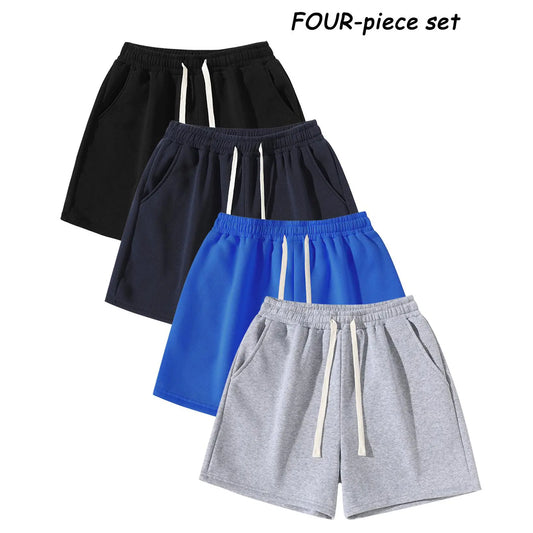 Men'S Elastic Waist Lightweight Soft Breathable above Knee Adjustable Loose Solid Color Casual Fashion Versatile Athletic Shorts, Comfy Mens Bottoms for Fitness, Commuter Use,Summervibes